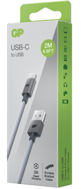 GP USB-kabel C-A Grå 2 m