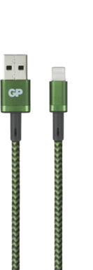 GP USB-A till Lightningkabel (MFi) Grön 1 m