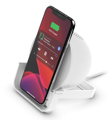 Belkin BOOSTCHARGE™ Qi trådlös laddare 10 W + högtalare Vit