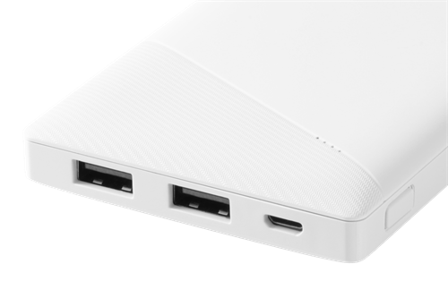 DELTACO Powerbank 10 000 mAh Vit