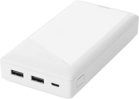 DELTACO Powerbank 20 000 mAh Vit