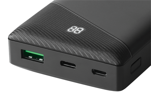 DELTACO Powerbank USB-C 10 000 mAh Svart