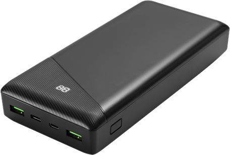 DELTACO Powerbank USB-C 30 000 mAh Svart