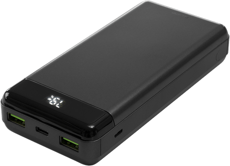 DELTACO Powerbank USB-C 20 000 mAh, 60W, Svart