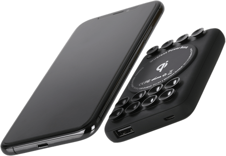 DELTACO Powerbank Qi 5000 mAh Svart