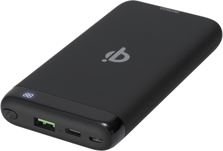 DELTACO Powerbank Qi 10 000 mAh Svart