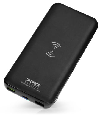 PORT Designs Laptop Powerbank med Qi 45W PD 18000 mAh Svart