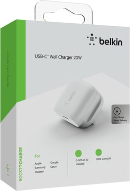 Belkin Väggladdare USB-C 20 W PD Vit