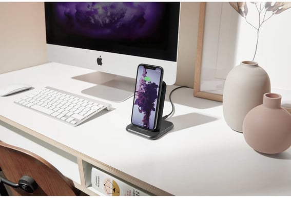 Zens Trådlöst laddställ 10 W inkl. 18 W USB-C PD Svart