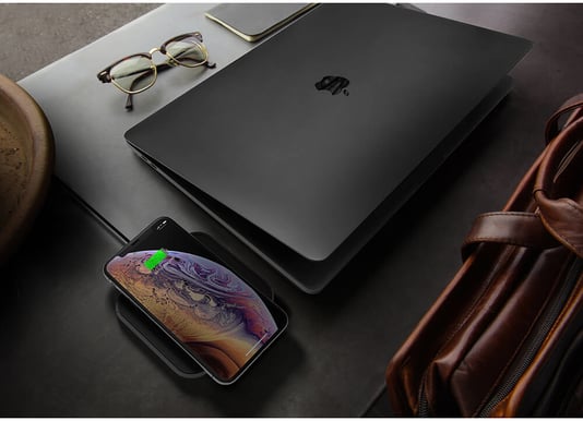 Zens Single Trådlös laddare 10 W inkl 18 W USB-C PD Svart