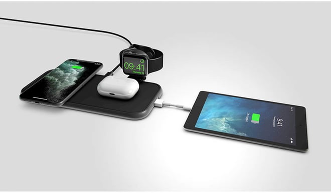 Zens 4-i-1 2x 10 W USB-C 45 W m. Apple Watch-puck Svart
