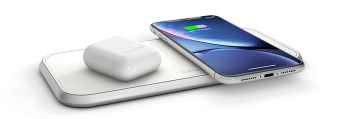 Zens Dual Trådlös laddare 2x 10 W Vit