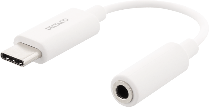 DELTACO USB-C till 3,5 mm-adapter (DAC)