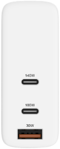 HyperJuice väggladdare GaN 2x USB-C 1x  USB-A 140W