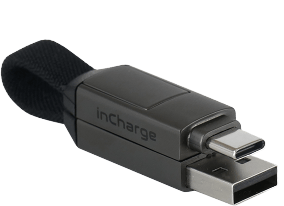 Rolling SquareInCharge 6, USB-C/Lightning/Micro USB, 6 cm, Grå
