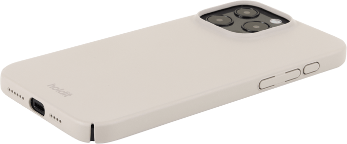 Holdit iPhone 15 Pro Max Slim Case Ljusbeige