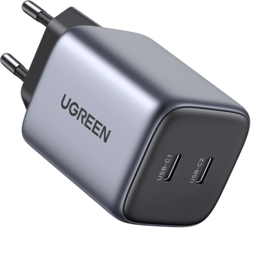 UGREEN Nexode 45 W Dual USB-C PD Väggladdare Svart