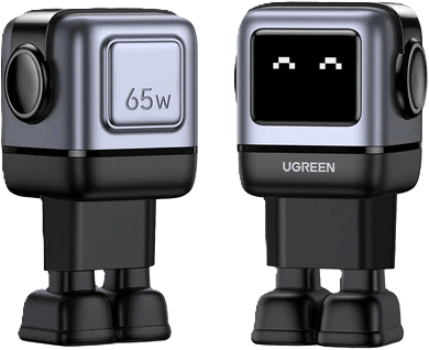 UGREEN Uno RG 65W 3 ports GaN-laddare Svart