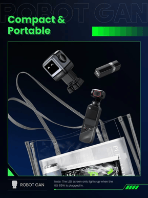 UGREEN Uno RG 65W 3 ports GaN-laddare Svart