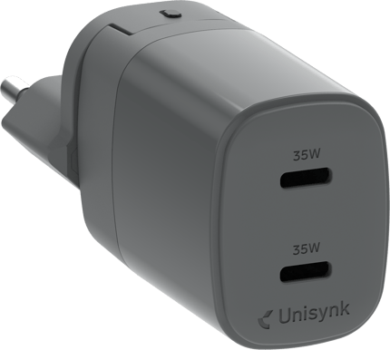 Unisynk 2 Ports Globalt Multi-laddarkit 35W