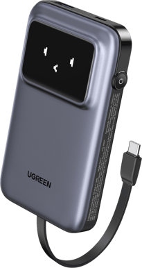 UGREEN UNO Powerbank 10000 mAh med inbyggd kabel