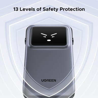 UGREEN UNO Powerbank 10000 mAh med inbyggd kabel