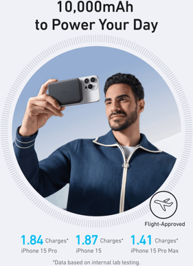 Anker MagGo Slim Powerbank 10000 mAh, Svart