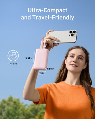 Anker Zolo Powerbank 10000 mAh 30W inbyggd Lightning + USB-C Svart