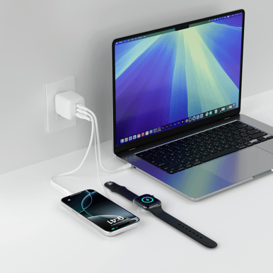 Belkin Väggladdare GaN USB-C 70W PD med resepluggar