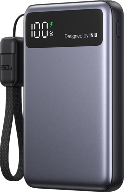 INIU Pocket Pro Slim Powerbank 10000 mAh 45W Svart