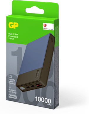 GP Powerbank M3 10 000 mAh 30W Blå