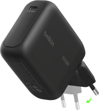 Belkin Väggladdare GaN USB-C 100W Svart