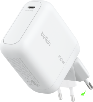 Belkin Väggladdare GaN USB-C 100W Vit