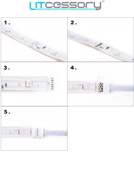 Litcessory Cut-End till Snap-End, 50mm, Vit