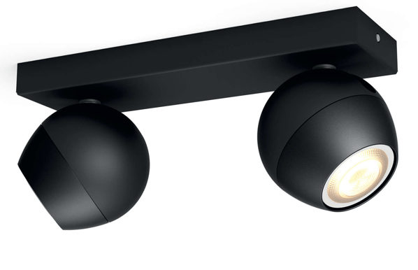 Philips Hue Buckram, White Ambiance, 2x, Svart