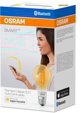 Osram Smart+ Filament E27 Guld Dimbar BT HomeKit