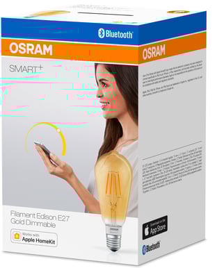 Osram Smart+ Filament Edison E27 Guld Dimbar BT HomeKit