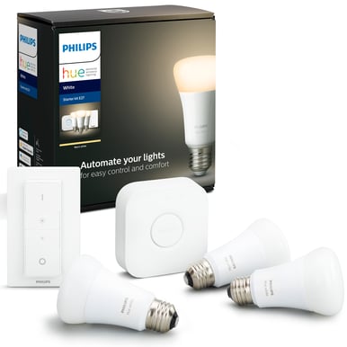 Philips Hue Startkit White E27 3-pack + Dimmer Switch