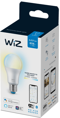WiZ WiFi Smart LED E27 Normal 8W Varm-kallvit