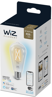 WiZ WiFi Smart LED E27 Vint 60W Filam Varm-kallvi