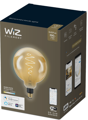 WiZ WiFi Smart LED E27 Glob 200 6.5W Filament Amber