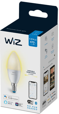 WiZ WiFi Smart LED E14 Kron 4.9W Dimbar varmvit