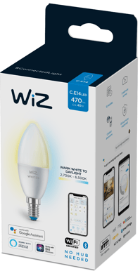 WiZ WiFi Smart LED E14 Kron 4.9W varm-kallvit