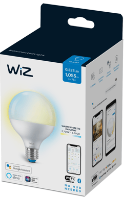 WiZ WiFi Smart LED E27 Glob G95 11W Varm-kallvit