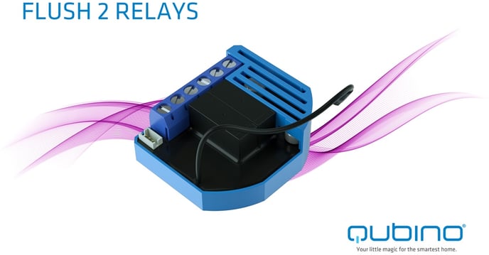 Qubino Inbyggnadsrelä 2 kanaler - Flush 2 Relay