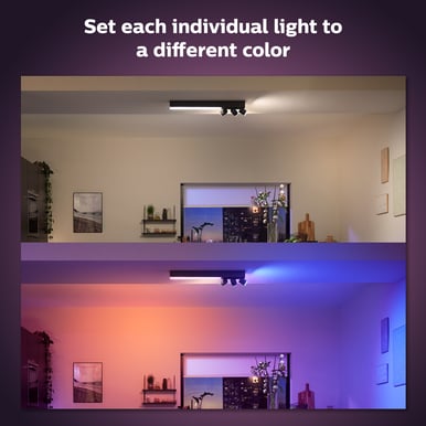 Philips Hue Centris 3x spot + tak Rak Svart