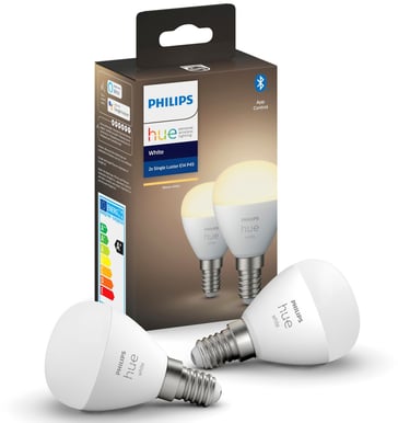 Philips Hue White E14 P45 Klot 2-pack
