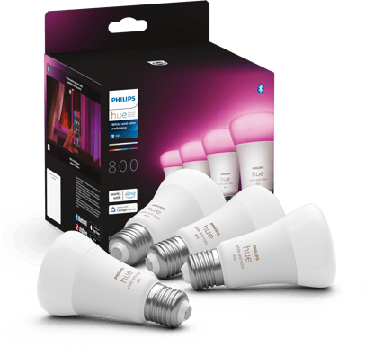 Philips Hue White Color 6.5W E27 4-pack