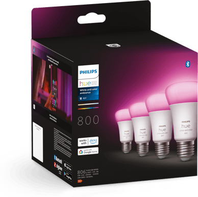 Philips Hue White Color 6.5W E27 4-pack