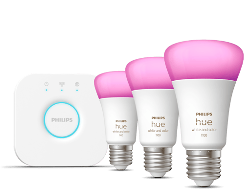 Philips Hue Startkit White Color 9W E27 3-pack